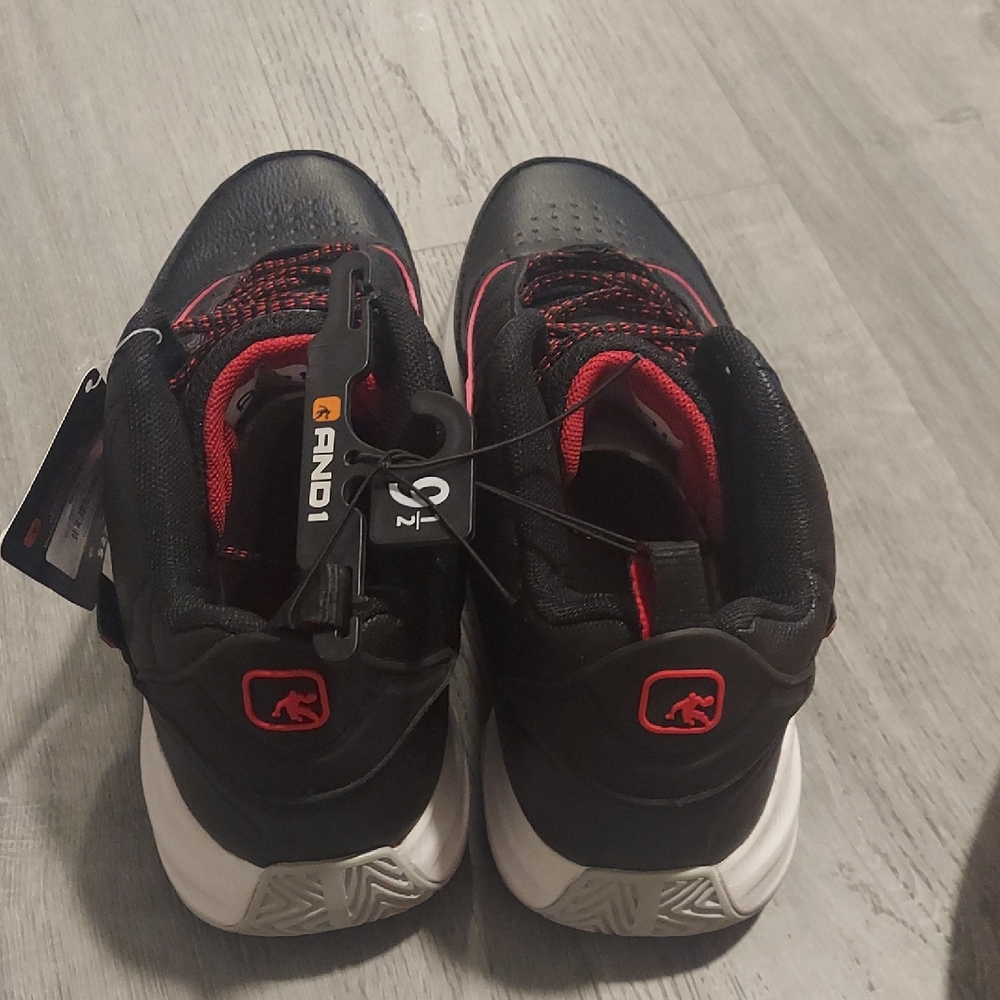 AND1 Black and Red Sneakers